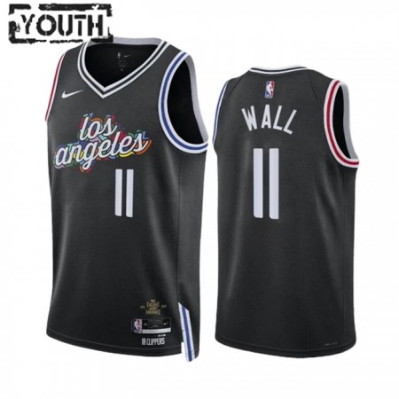 Maillot Basket Enfant Los Angeles Clippers John Wall 11 2022-23 Nike City Edition Noir Swingman